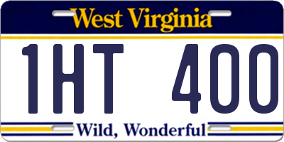 WV license plate 1HT400