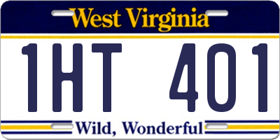WV license plate 1HT401