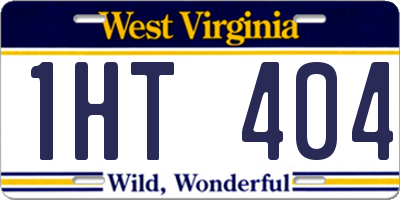 WV license plate 1HT404
