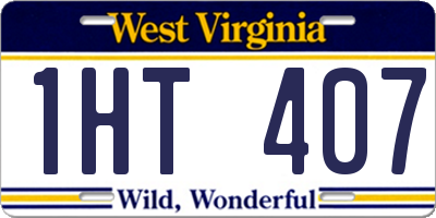 WV license plate 1HT407