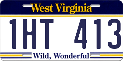WV license plate 1HT413