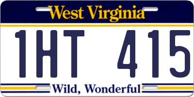 WV license plate 1HT415