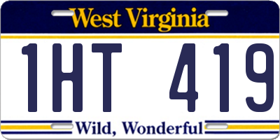 WV license plate 1HT419