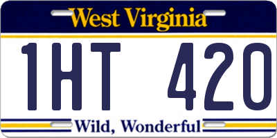 WV license plate 1HT420