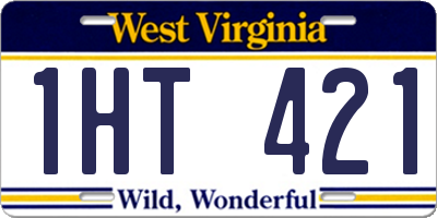 WV license plate 1HT421