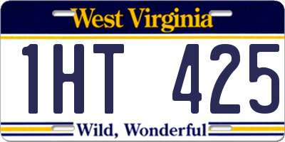 WV license plate 1HT425