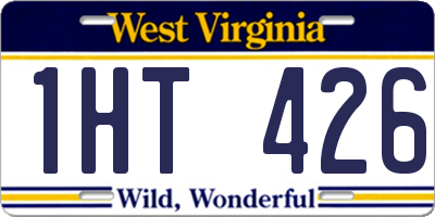 WV license plate 1HT426