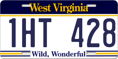 WV license plate 1HT428