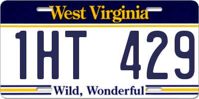 WV license plate 1HT429