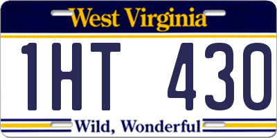 WV license plate 1HT430