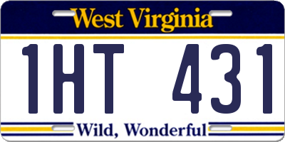 WV license plate 1HT431