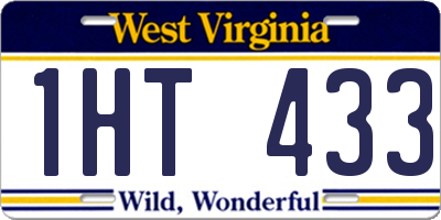 WV license plate 1HT433