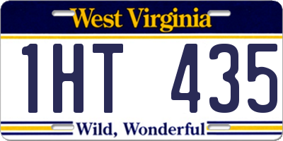 WV license plate 1HT435