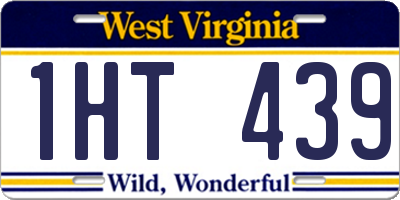 WV license plate 1HT439