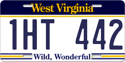 WV license plate 1HT442