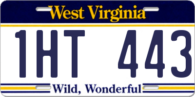 WV license plate 1HT443