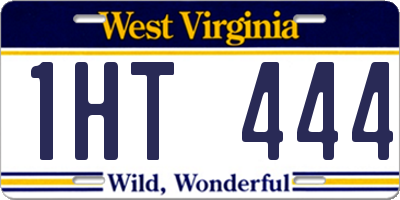 WV license plate 1HT444