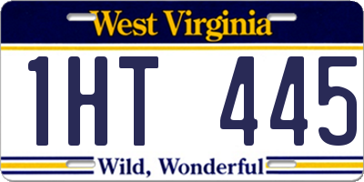 WV license plate 1HT445