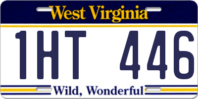 WV license plate 1HT446