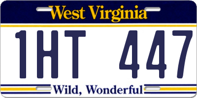 WV license plate 1HT447