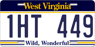 WV license plate 1HT449