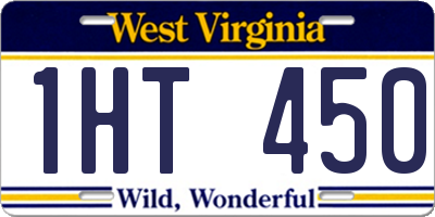 WV license plate 1HT450