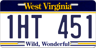 WV license plate 1HT451