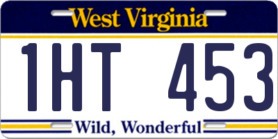 WV license plate 1HT453