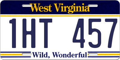 WV license plate 1HT457