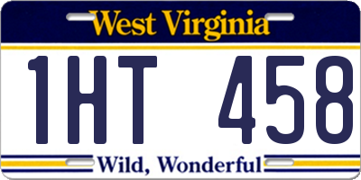 WV license plate 1HT458