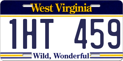 WV license plate 1HT459