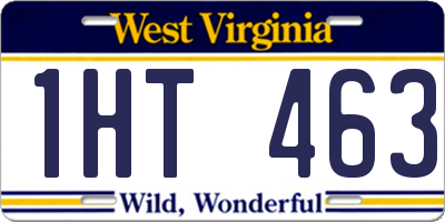WV license plate 1HT463