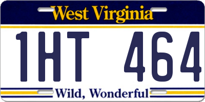 WV license plate 1HT464