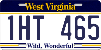 WV license plate 1HT465
