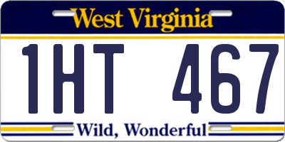 WV license plate 1HT467