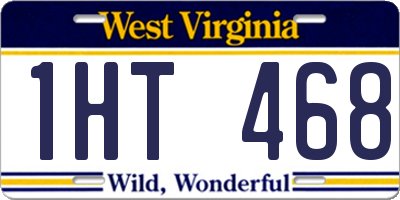 WV license plate 1HT468