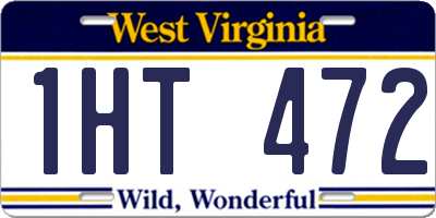 WV license plate 1HT472