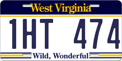 WV license plate 1HT474