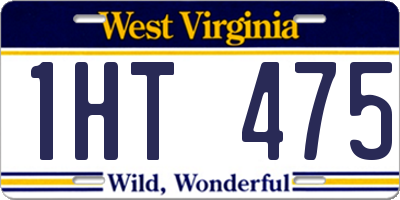 WV license plate 1HT475