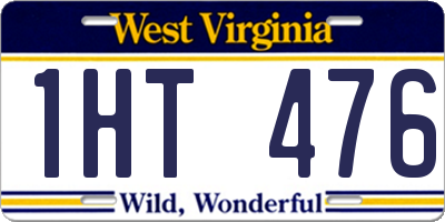 WV license plate 1HT476