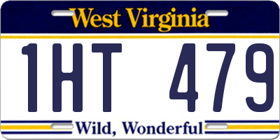 WV license plate 1HT479