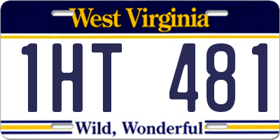 WV license plate 1HT481