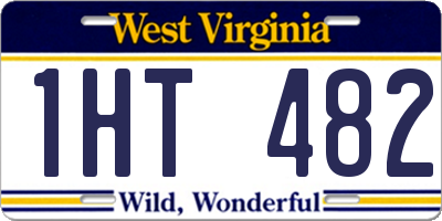 WV license plate 1HT482
