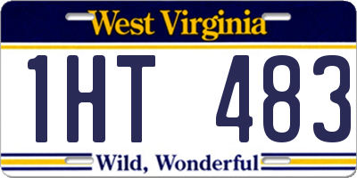 WV license plate 1HT483