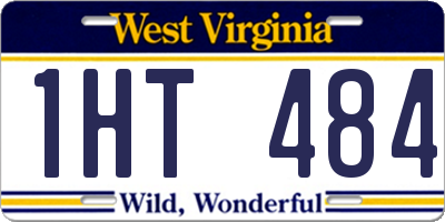 WV license plate 1HT484