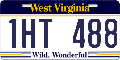WV license plate 1HT488