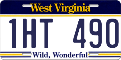 WV license plate 1HT490