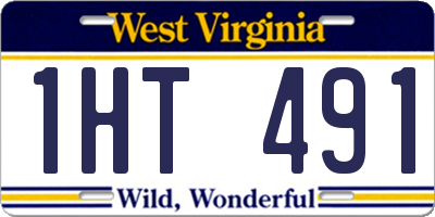 WV license plate 1HT491