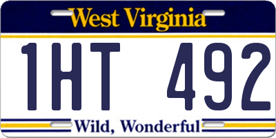 WV license plate 1HT492