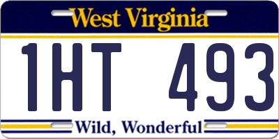 WV license plate 1HT493